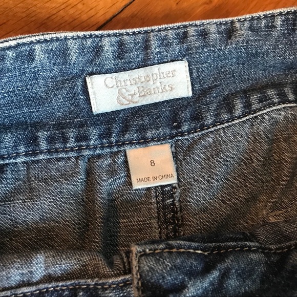 Button Down Jean Skirt with Pockets - Picture 4 of 7